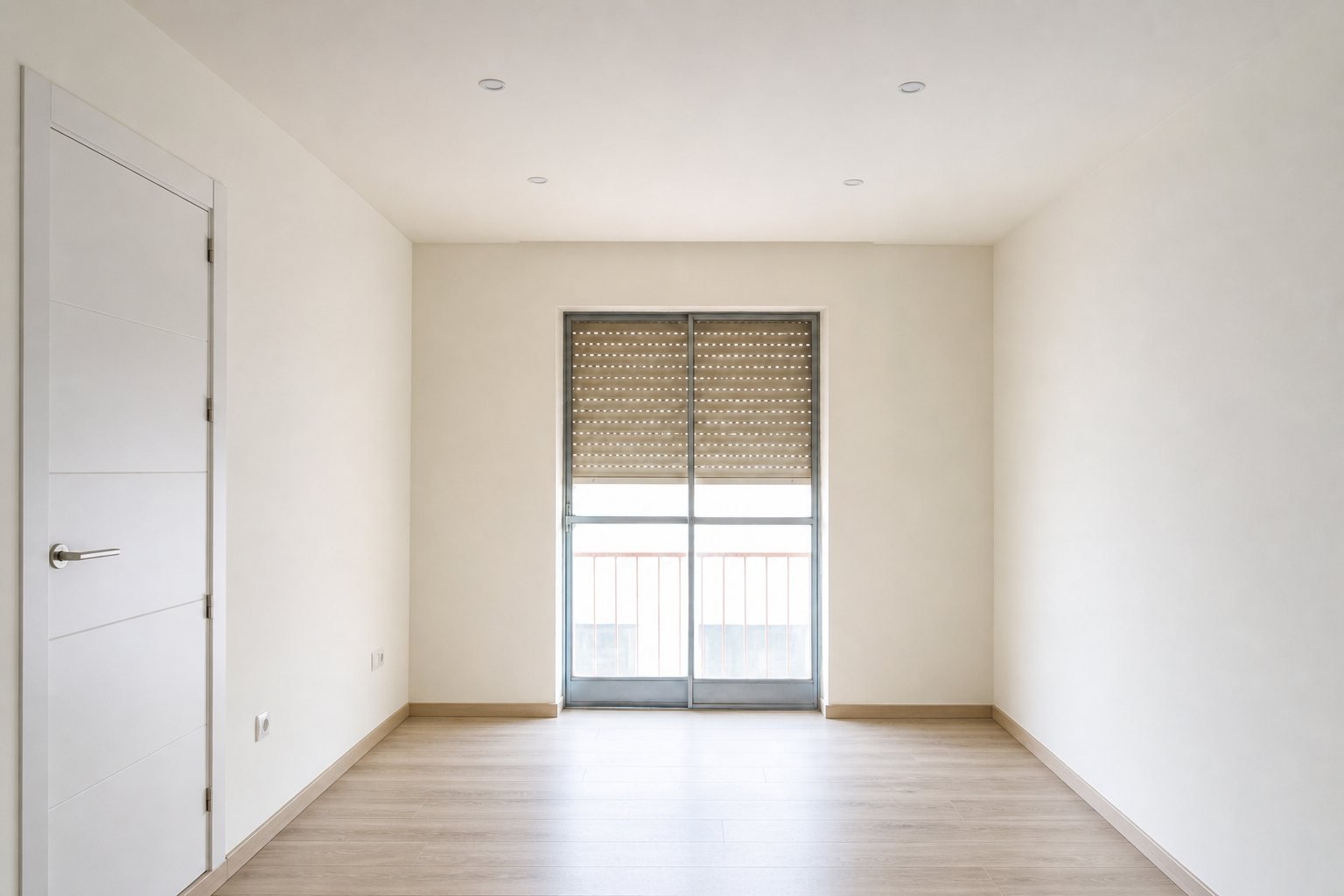 Después de la reforma: Salón con gotelé y terrazo
